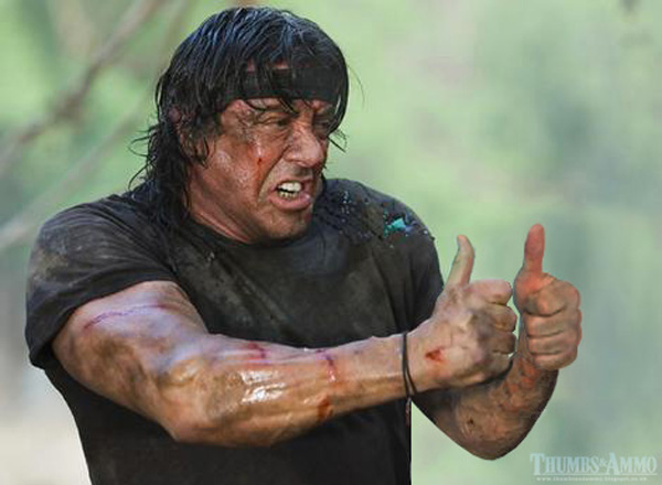 Thumbs up by Sylvester Stallone