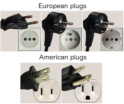 U.S. plug vs the European plug