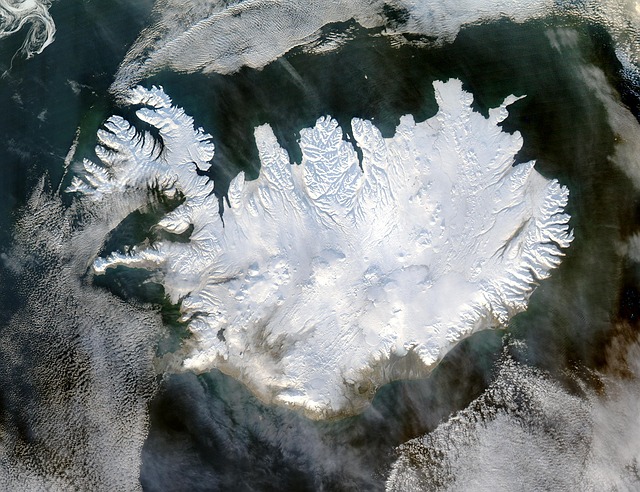 Iceland covered in ice