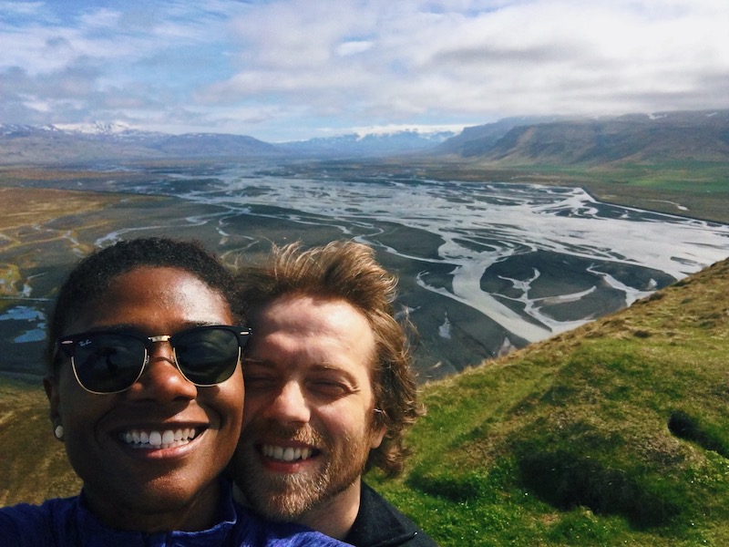 Gunnar and I hiking in Iceland - All Things Iceland podcast adjusting to moving to Iceland episode