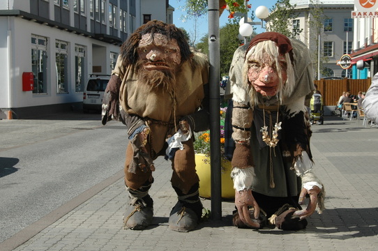 Icelandic trolls in downtown Reykjavík