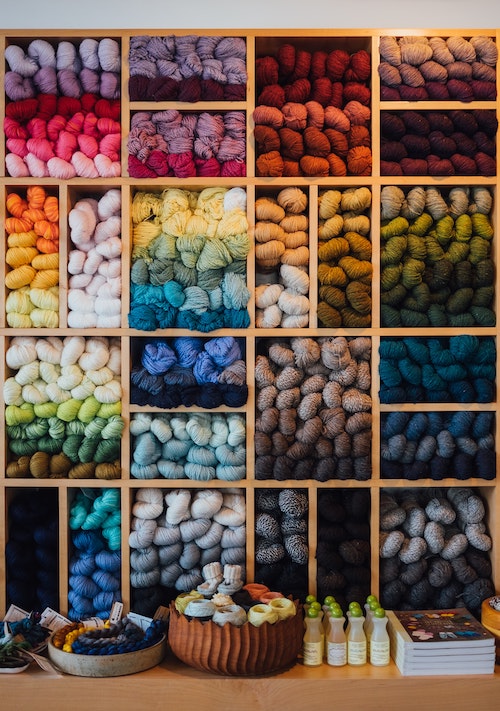 Photo of colorful yarn by Paul Hanaoka - All Things Iceland